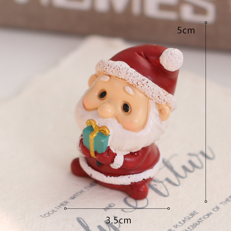 Resin Snowman & Reindeer Ornament Set for Christmas Trees