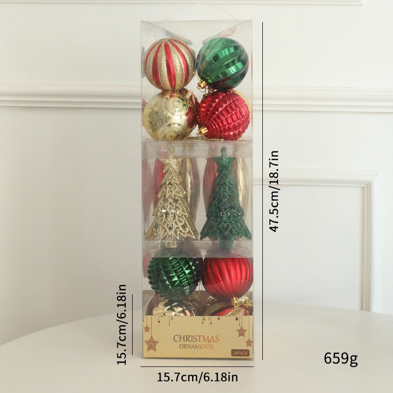 Christmas Ornaments Set for a Layered Tree Display