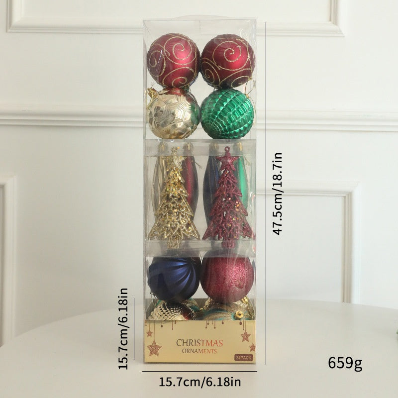 Christmas Ornaments Set for a Layered Tree Display