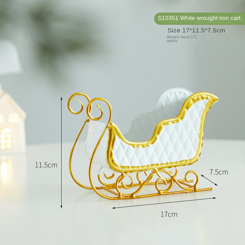 Christmas Sleigh Decor for Festive Tabletop Displays