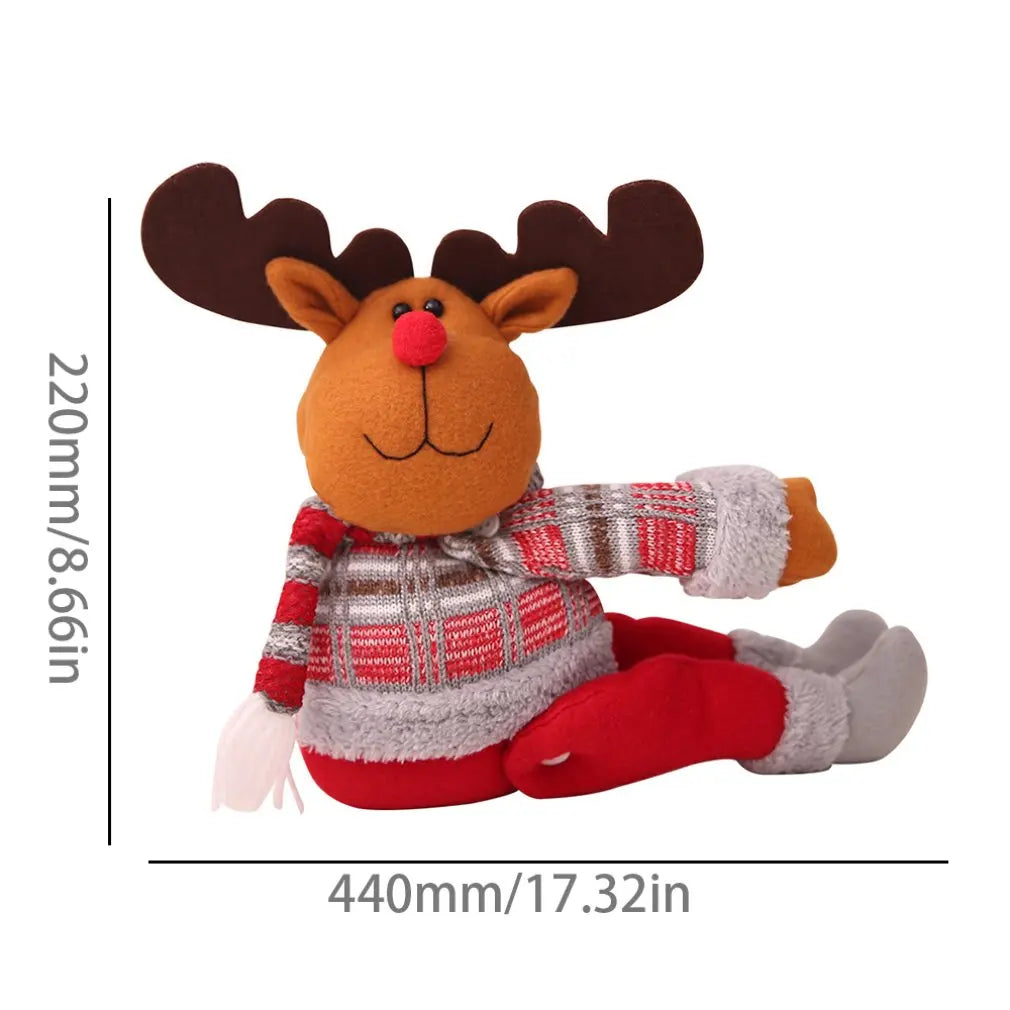 Plush Reindeer Curtain Buckle for Christmas Windows