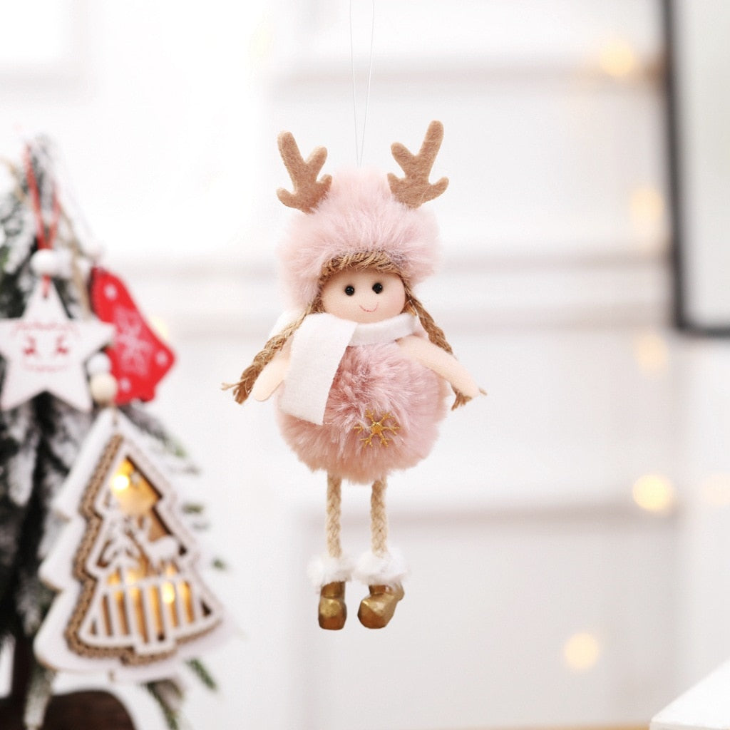 Plush Christmas Hanging Ornaments for Cozy Holiday Charm