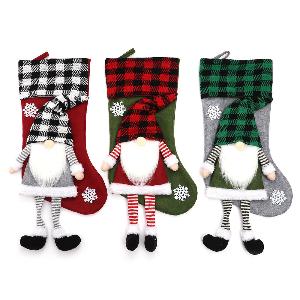 Christmas Gnome Stocking Decor for Festive Mantels