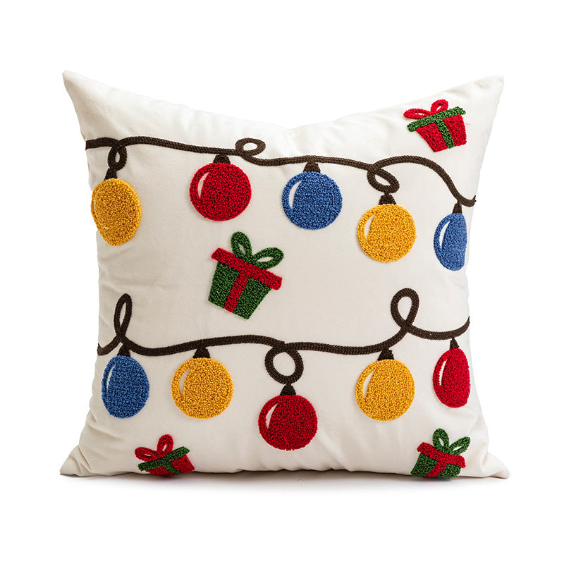 Christmas Embroidered Pillow Covers for Cozy Holiday Decor