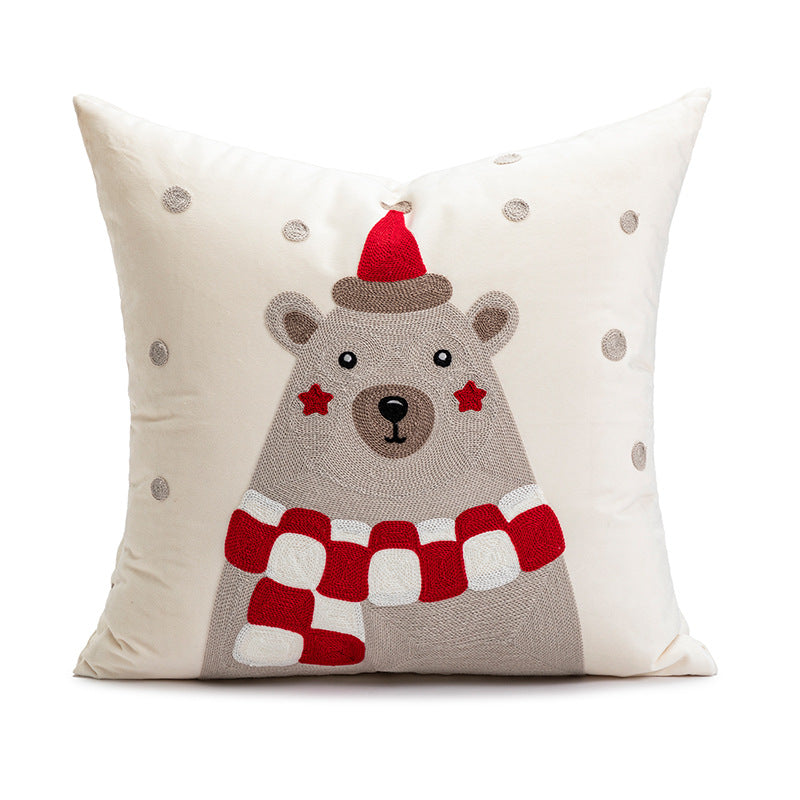 Christmas Embroidered Pillow Covers for Cozy Holiday Decor