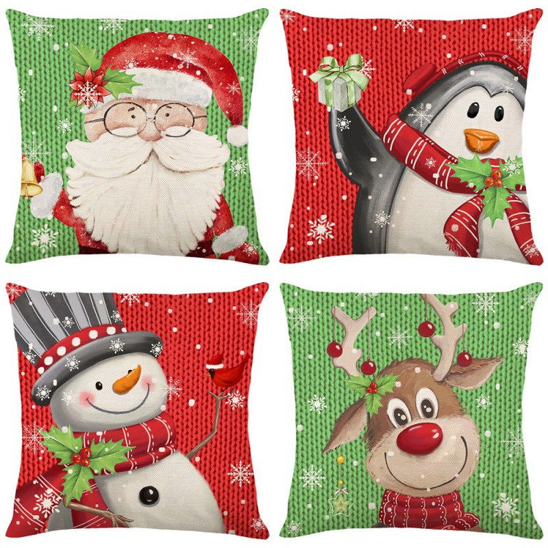 Christmas Pillowcase Covers for Festive Sofa Decor