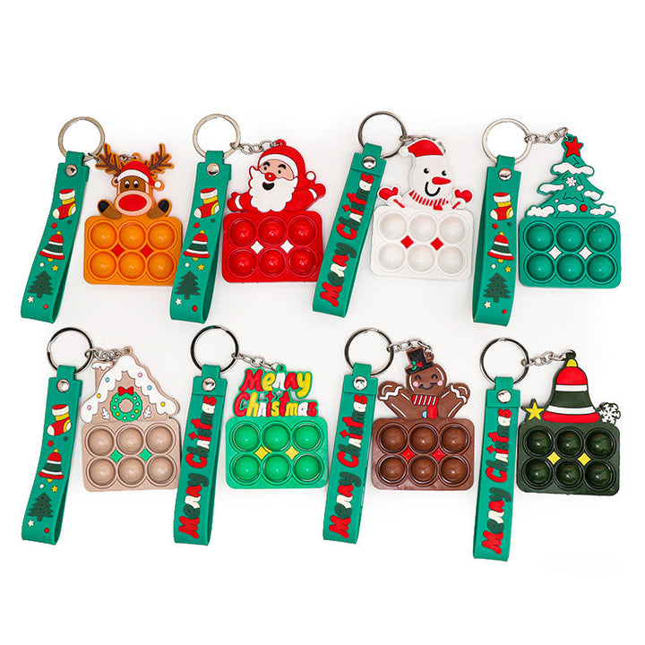 Christmas Fidget Keychain for Portable Holiday Fun