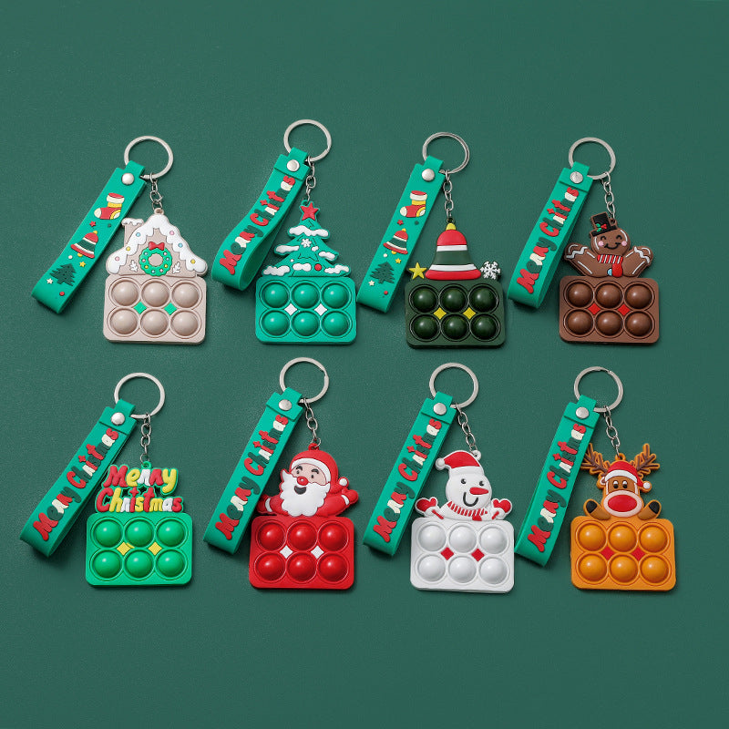 Christmas Fidget Keychain for Portable Holiday Fun