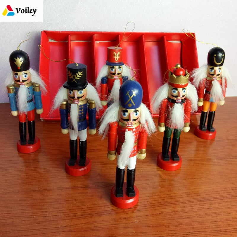 Wooden Nutcracker Ornament – 12cm Christmas Decor
