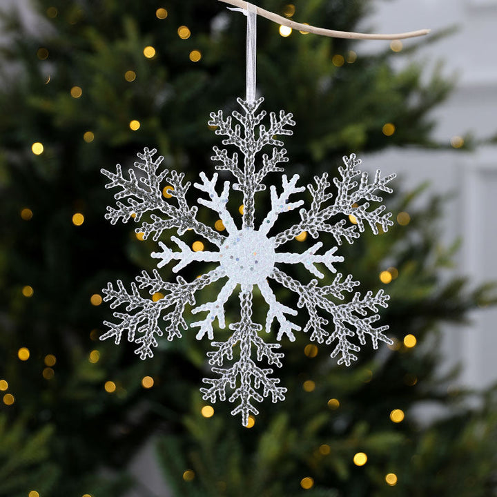 Acrylic Snowflake Ornaments for Frosted Tree Sparkle
