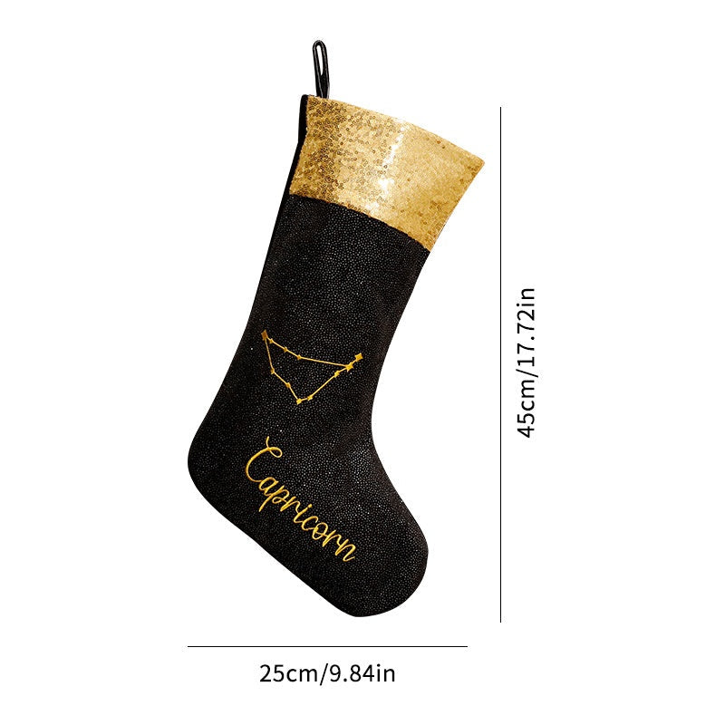 Zodiac Christmas Stocking for Glamorous Holiday Decor