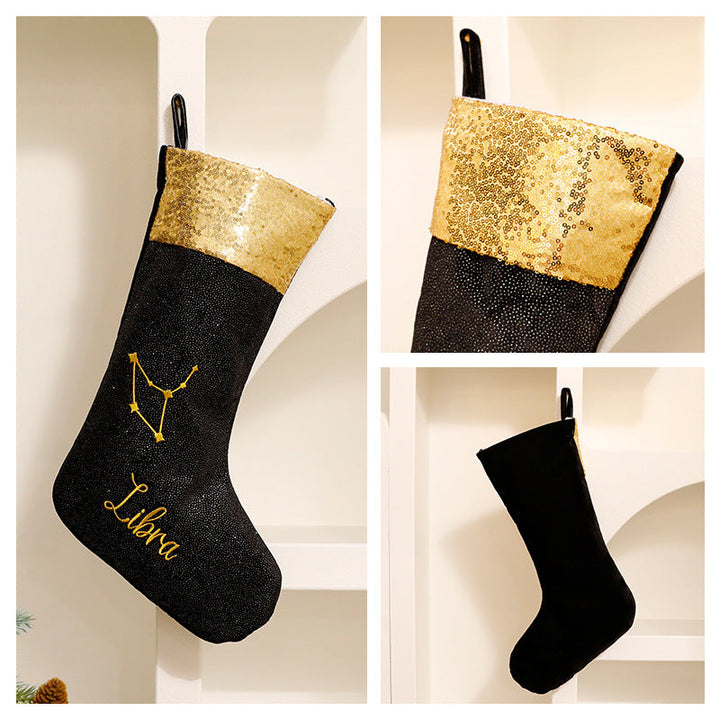 Zodiac Christmas Stocking for Glamorous Holiday Decor
