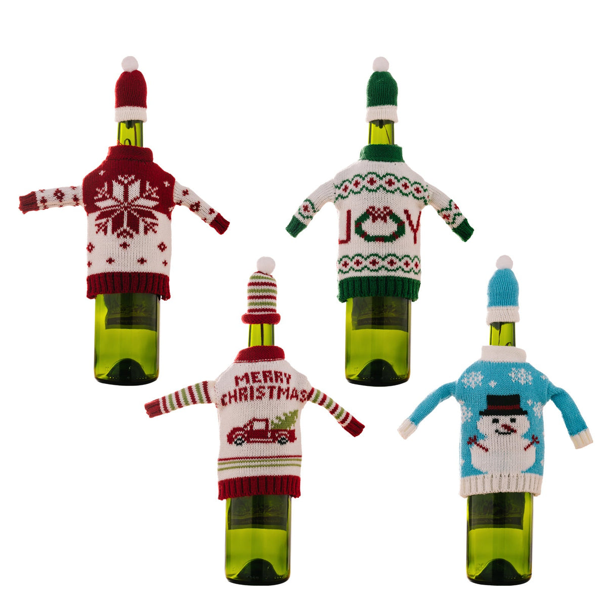 Christmas Wine Bottle Cover for Festive Table Decor