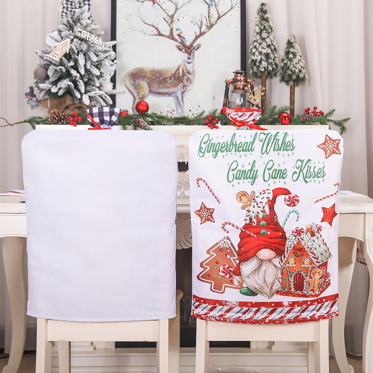 Christmas Chair Back Covers for Festive Holiday Dining