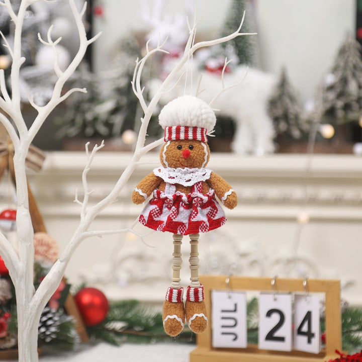 Gingerbread Couple Hanging Dolls for Christmas Charm