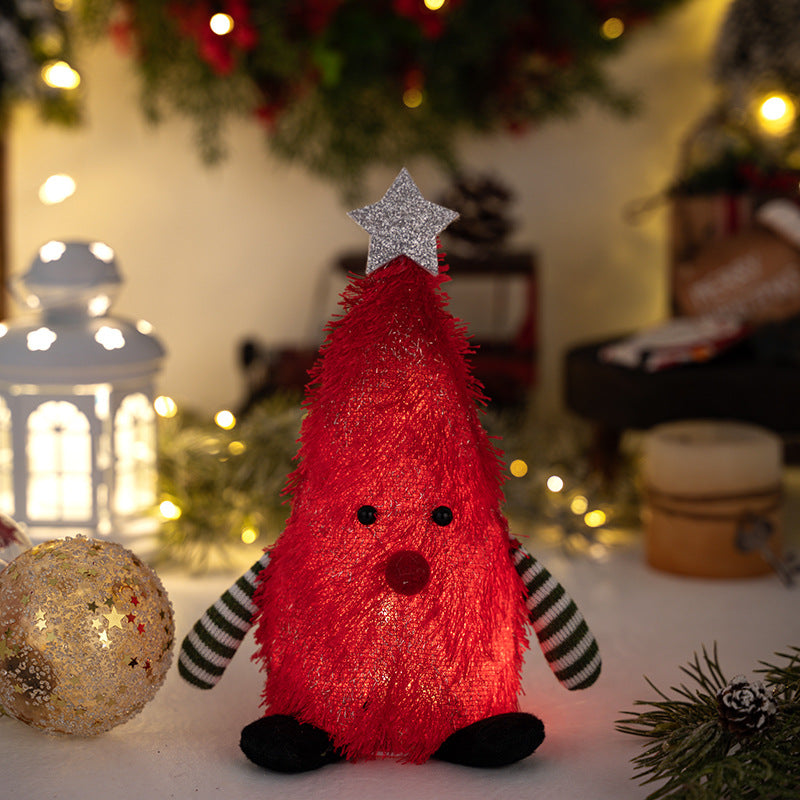 Light-Up Christmas Tree Doll Tabletop Ornament