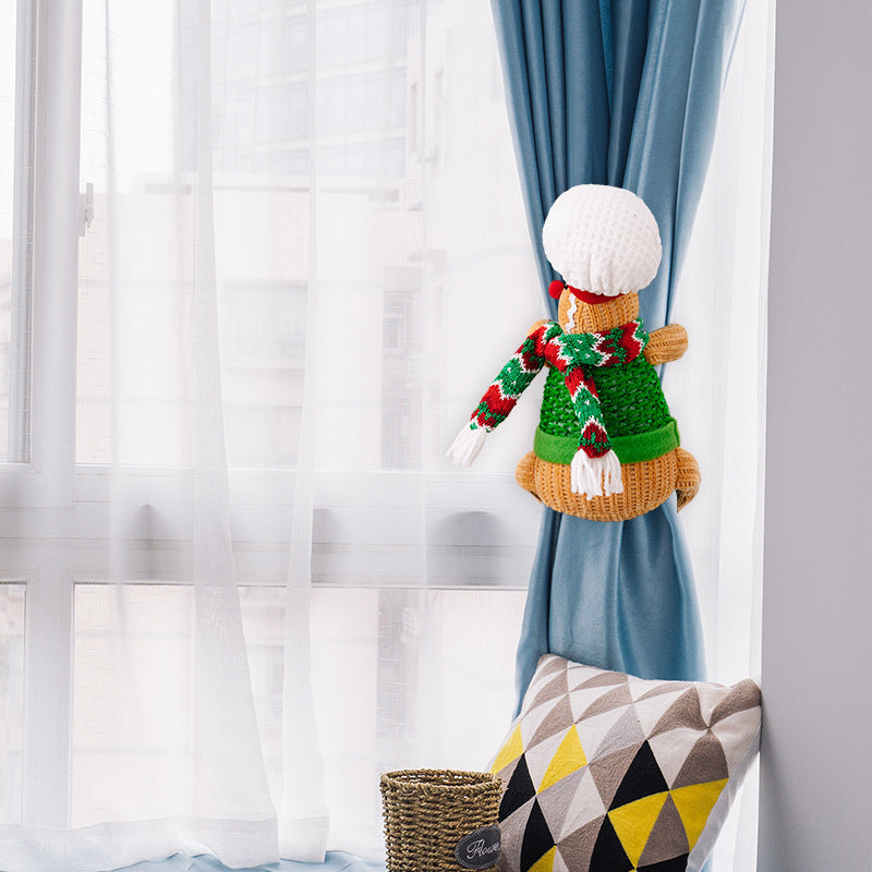 Christmas Curtain Tieback — Gingerbread Holiday Cheer