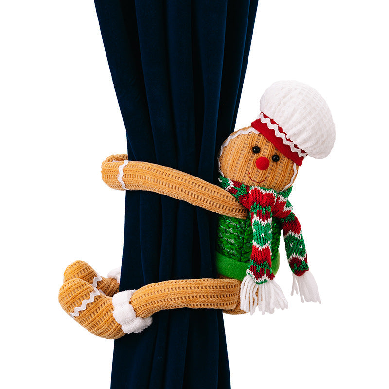 Christmas Curtain Tieback — Gingerbread Holiday Cheer