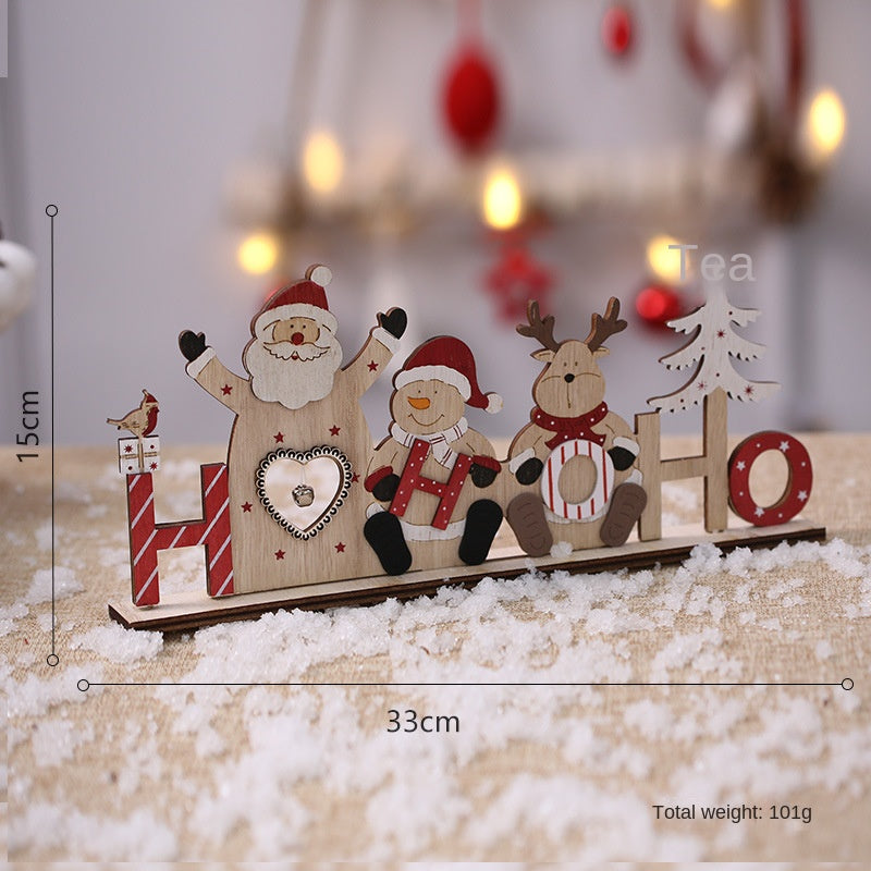 Wooden Christmas Decorations for Festive Tabletop Displays
