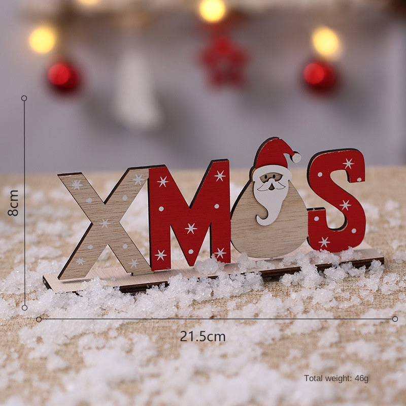 Wooden Christmas Decorations for Festive Tabletop Displays