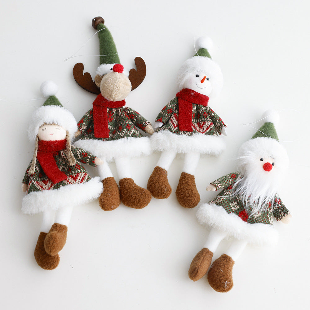Plush Christmas Ornament Doll for Cozy Holiday Decor