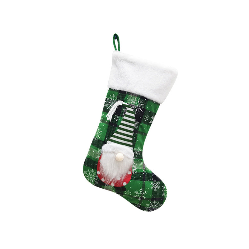 Christmas Stockings, Large Roomy 3D Gnome Mantel Decor