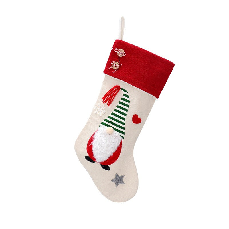 Faceless Santa Stocking Plush Christmas Mantel Decoration