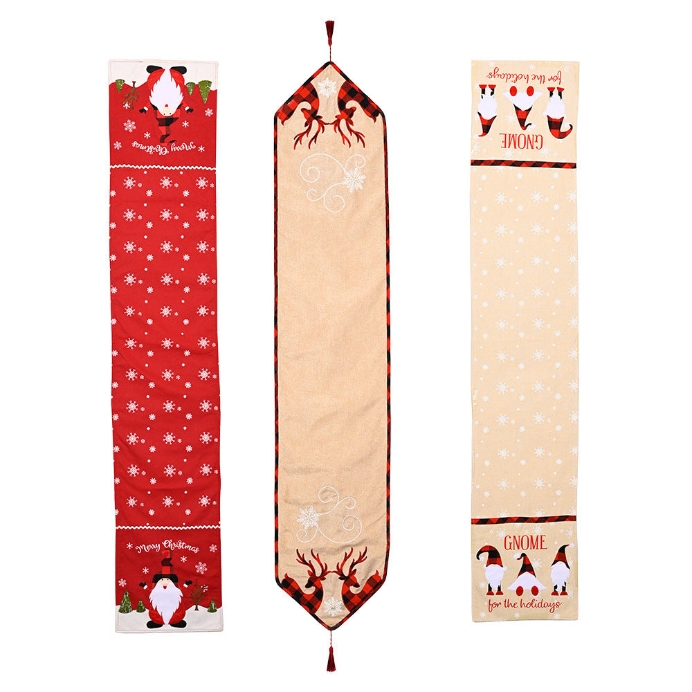 Christmas Table Runner With Festive Snowflake Design