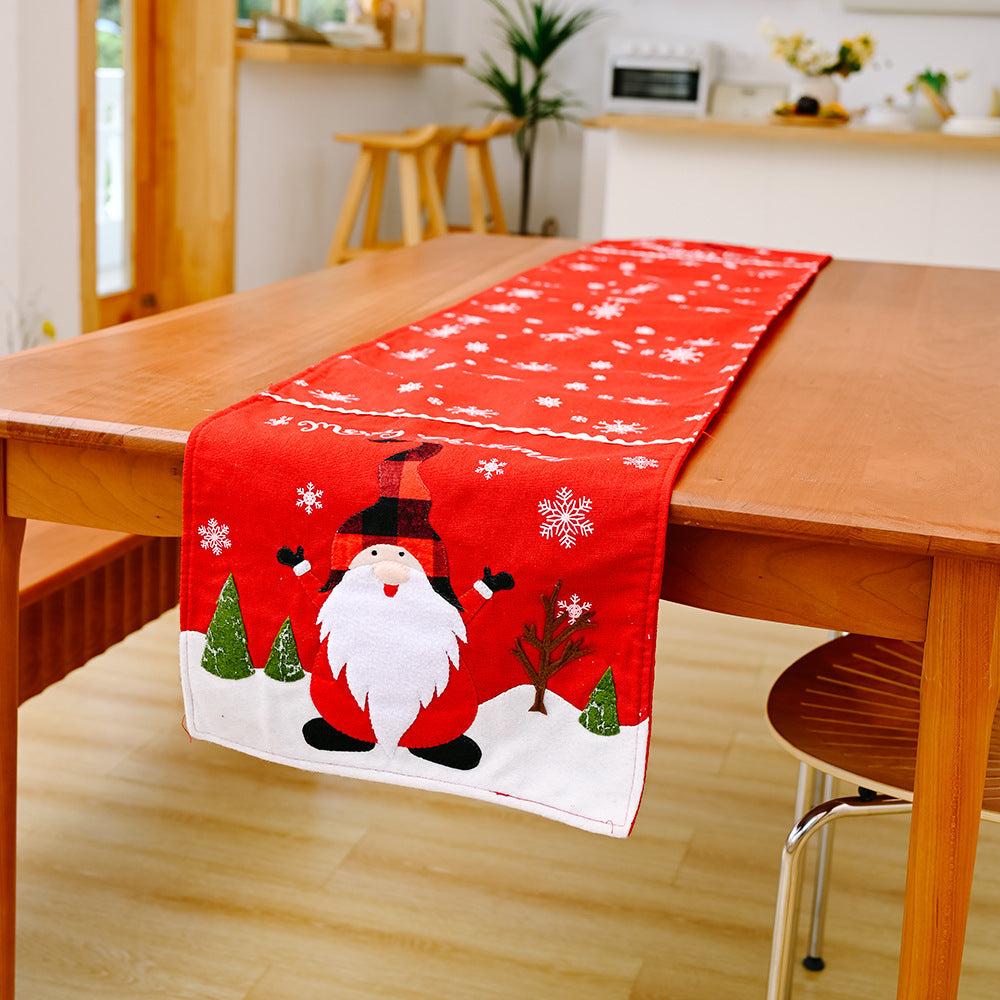 Christmas Table Runner With Festive Snowflake Design