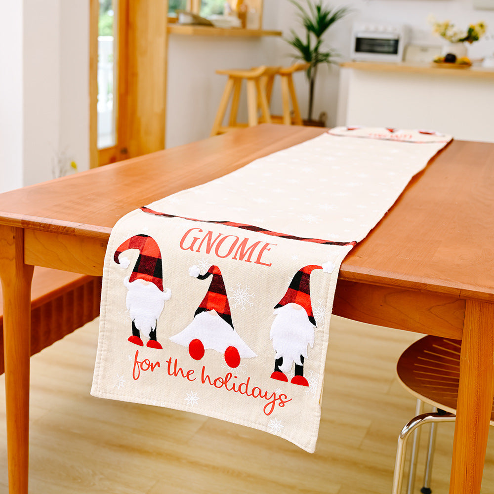 Christmas Table Runner With Festive Snowflake Design