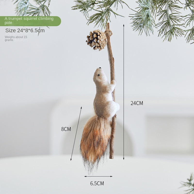 Christmas Squirrel Ornaments for Woodland Tree Character