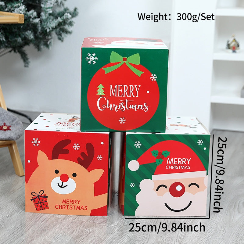 25 cm Christmas Gift Boxes for Colorful Festive Displays