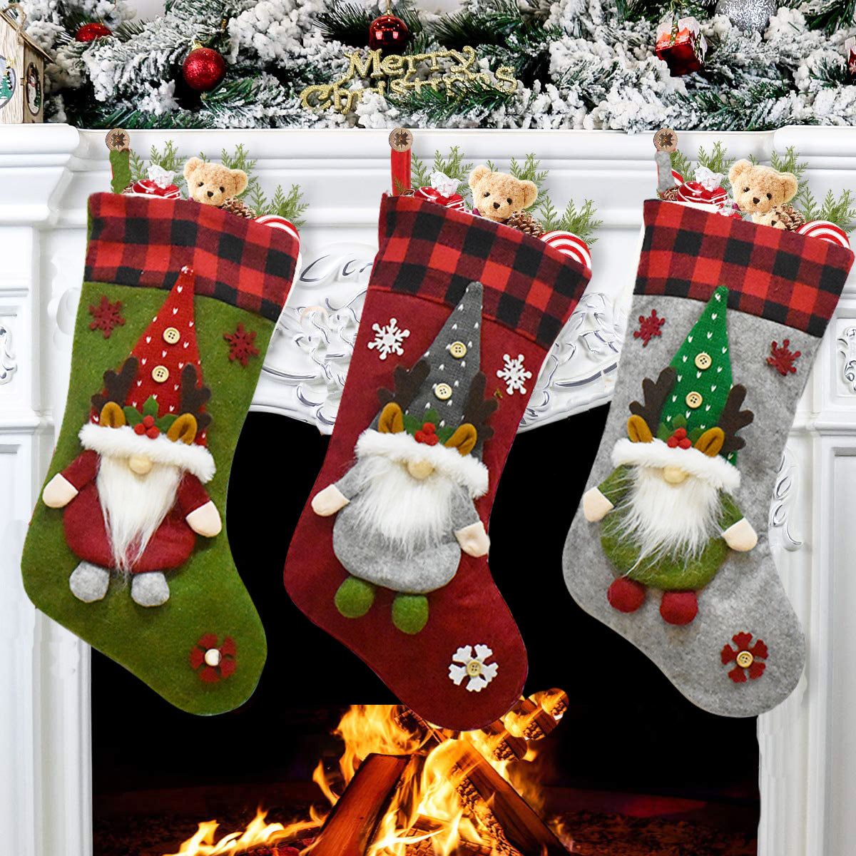 Christmas Santa Stocking for Festive Holiday Display