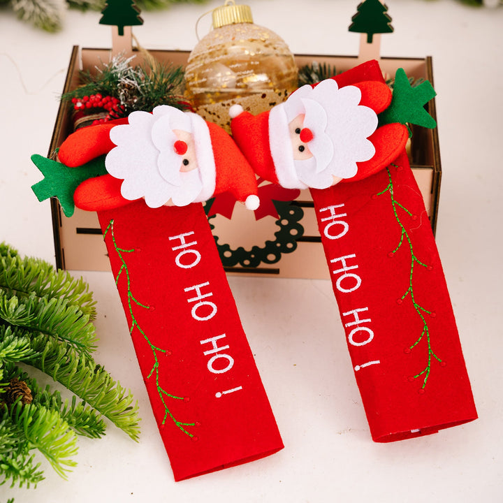 Christmas Handle Covers for Festive Kitchen Decor