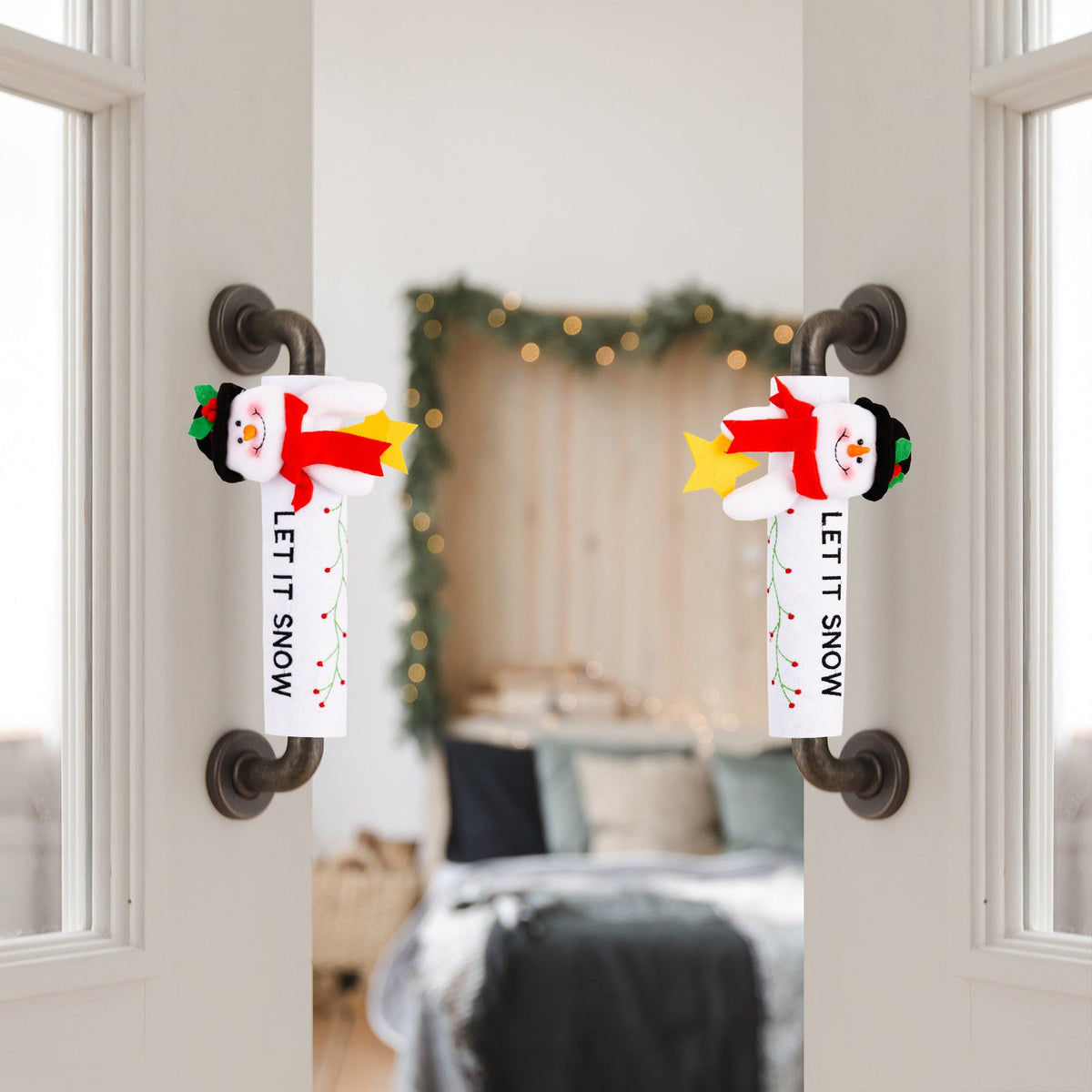 Christmas Handle Covers for Festive Kitchen Decor