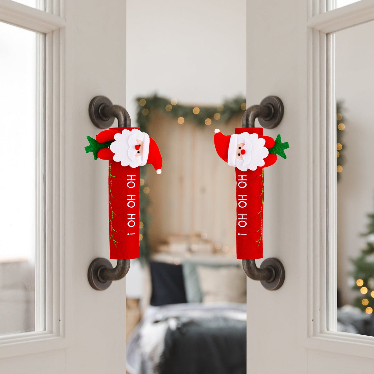 Christmas Handle Covers for Festive Kitchen Decor