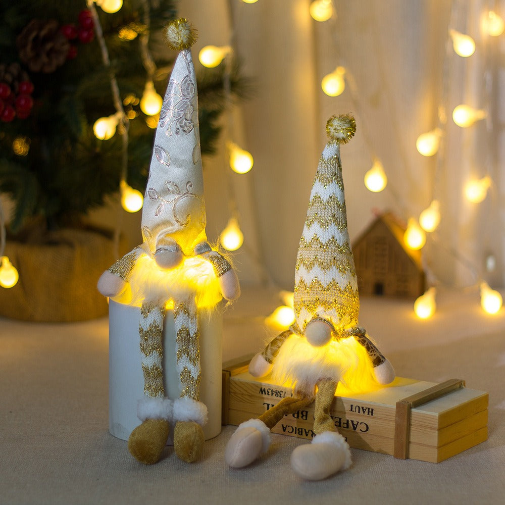 Gold Christmas Gnome Decoration for Elegant Mantels