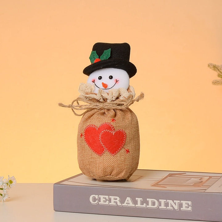 Burlap Christmas Gift Bags for Festive Candy Giving
