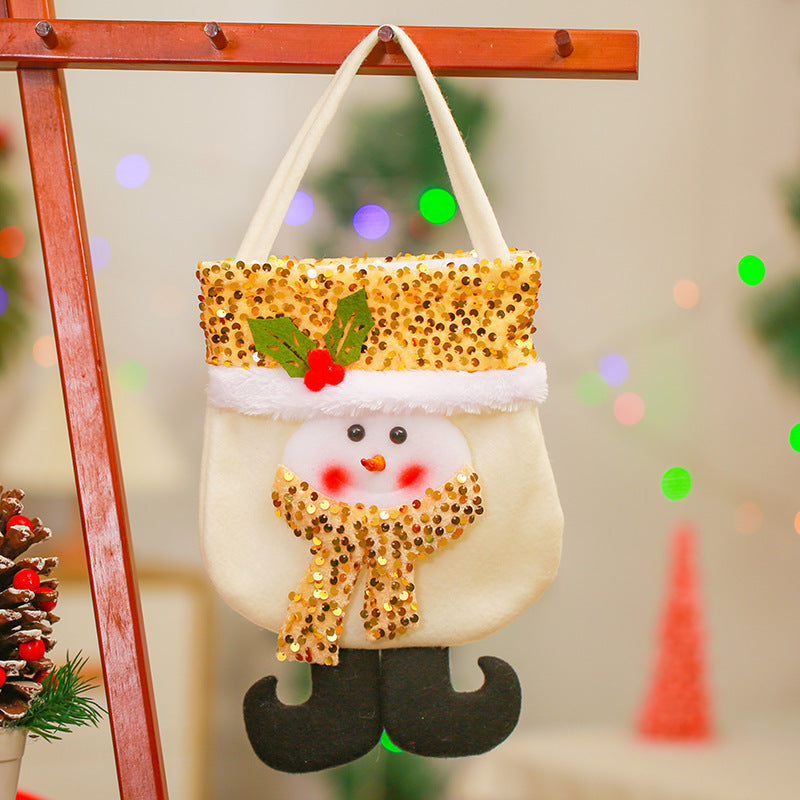 Santa Gift Bag, Glitter Christmas Tree And Home Decor