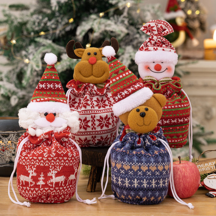 Christmas Knitted Gift Bags for Festive Small Gifts