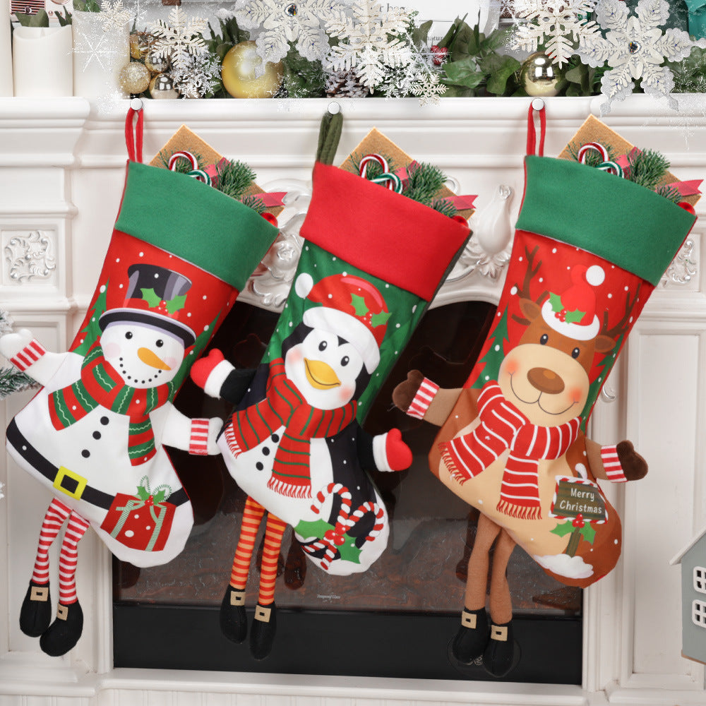 Christmas Stocking Set: 4 Festive Character Holders