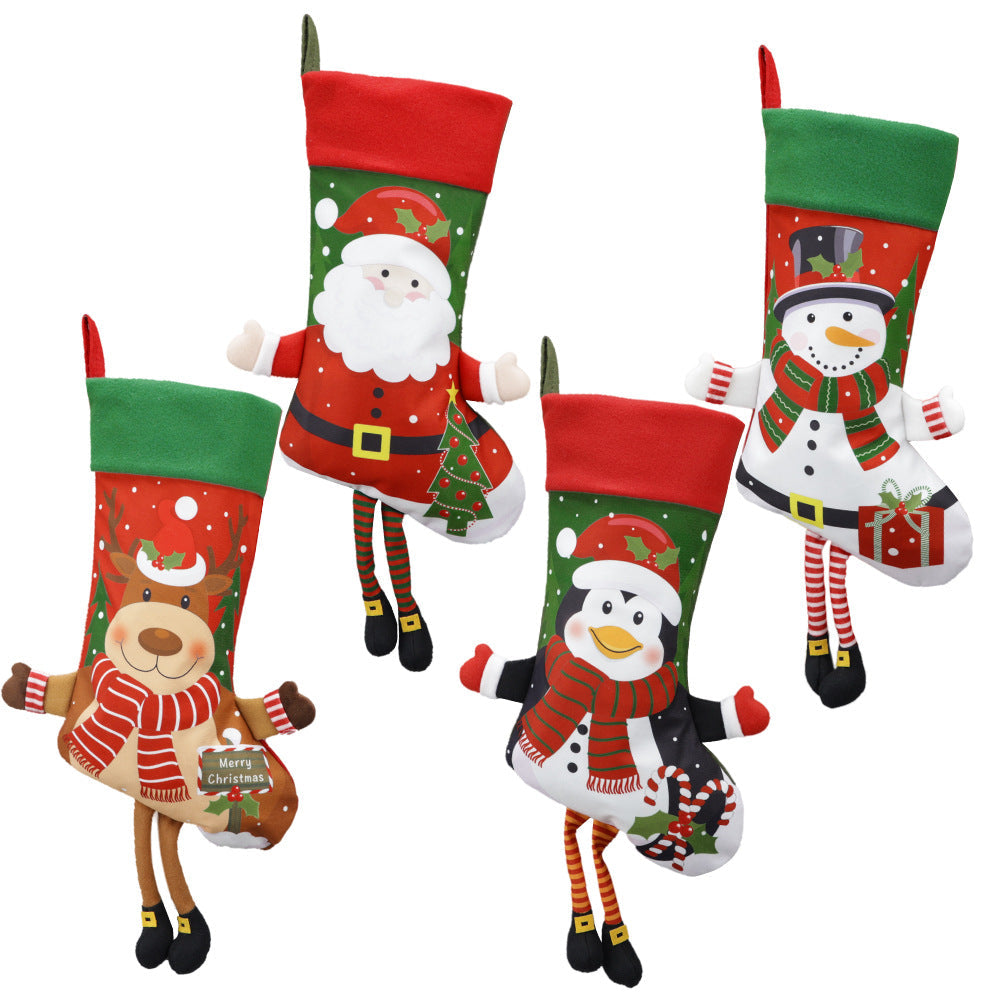 Christmas Stocking Set: 4 Festive Character Holders