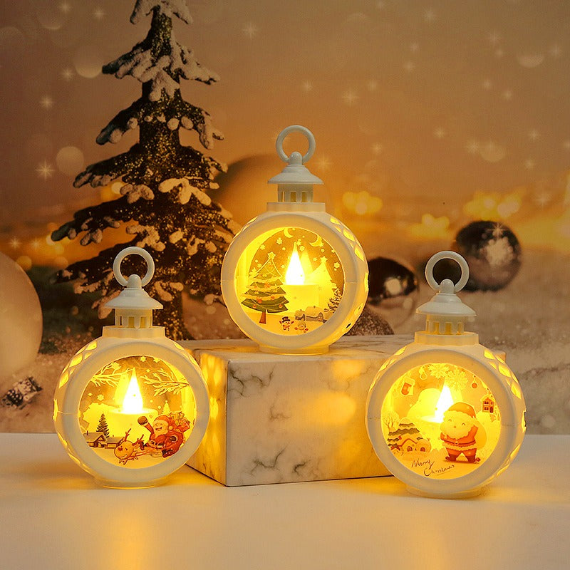 Christmas LED Lantern for Cozy Holiday Window Glow