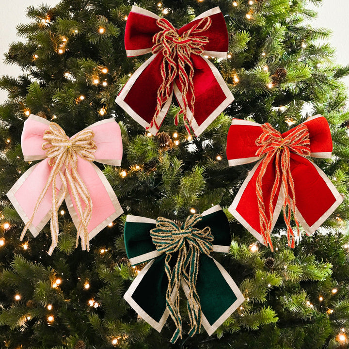 Velvet Christmas Bow for Elegant Holiday Tree Displays