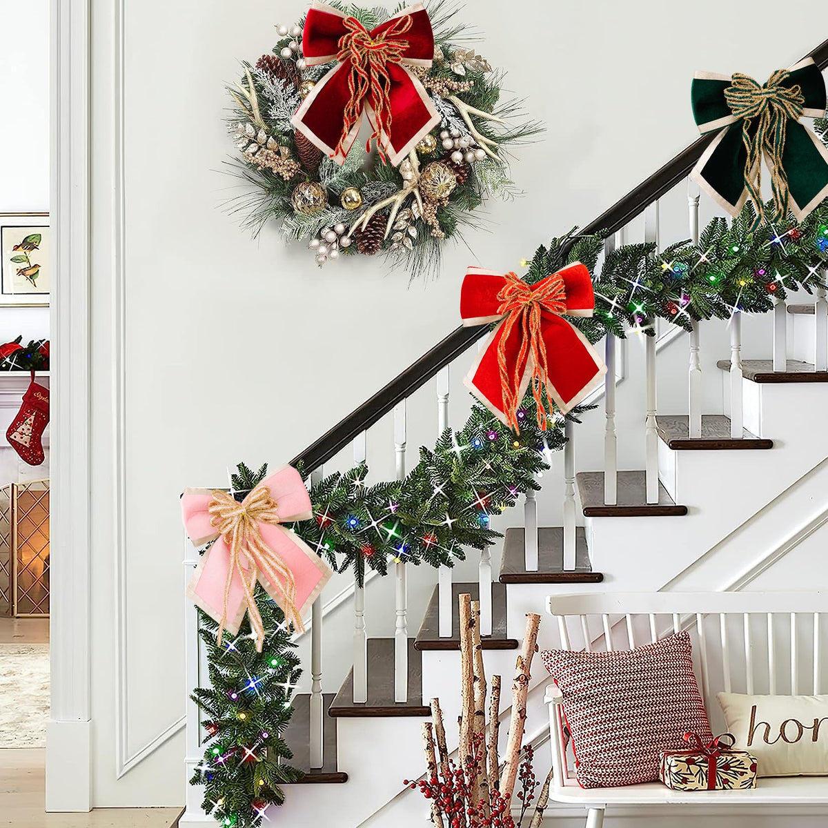 Velvet Christmas Bow for Elegant Holiday Tree Displays