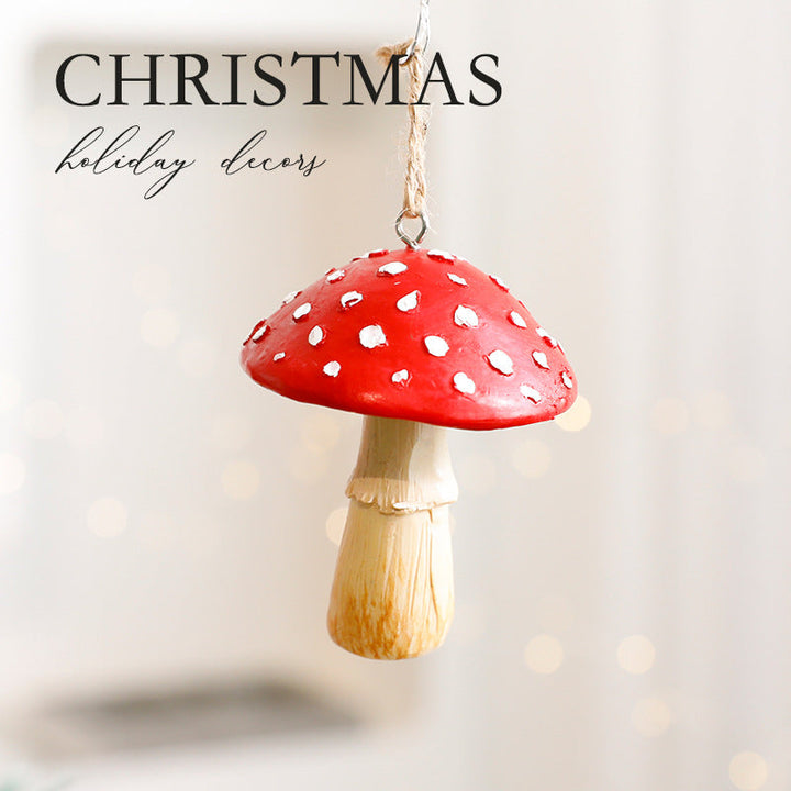 Christmas Mushroom Ornaments for Woodland Tree Charm Decor