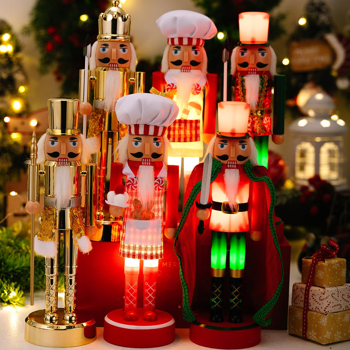 Light-Up Nutcracker Soldier Christmas Decoration Figure