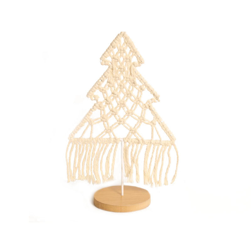 Handwoven Christmas Tree Ornament for Cozy Tables