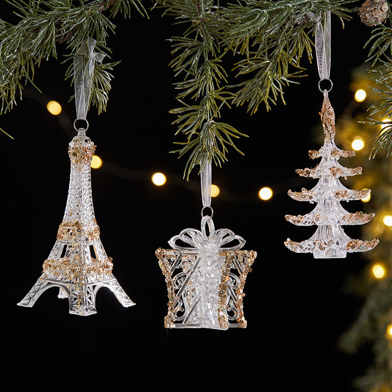 Christmas Tree Ornaments With Elegant Sparkle