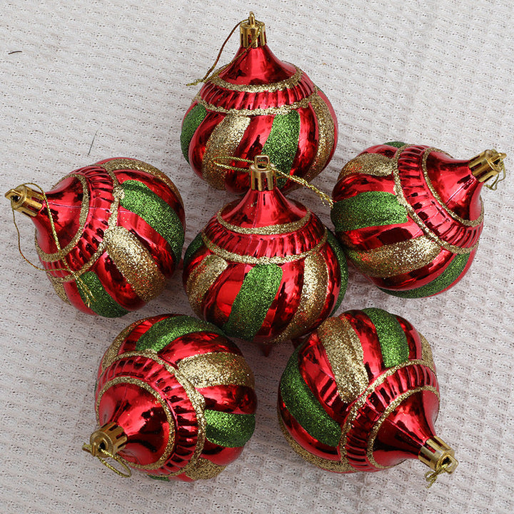 Christmas Tree Ornaments: Glittering Six-Piece Set